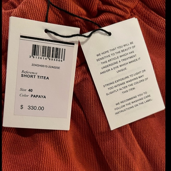 Isabel Marant Étoile Titea Shorts Beautiful Burnt Orange(Papaya) - Size 40 NWT - Picture 12 of 14